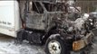 Drunk driver off-roading in flaming plumber truck wins vs trees