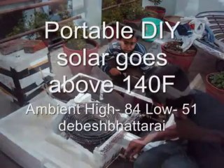 Portable DIY Solar Water Heater gain +50C