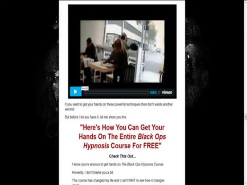 Black Ops Hypnosis 2.0 REVIEW