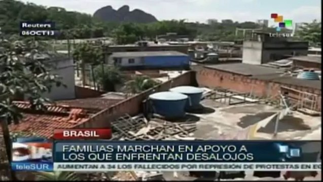 Brasileños protestan contra desalojos de cara a Mundial y JO