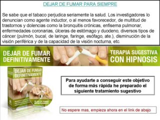 DEJAR DE FUMAR DEFINITIVAMENTE