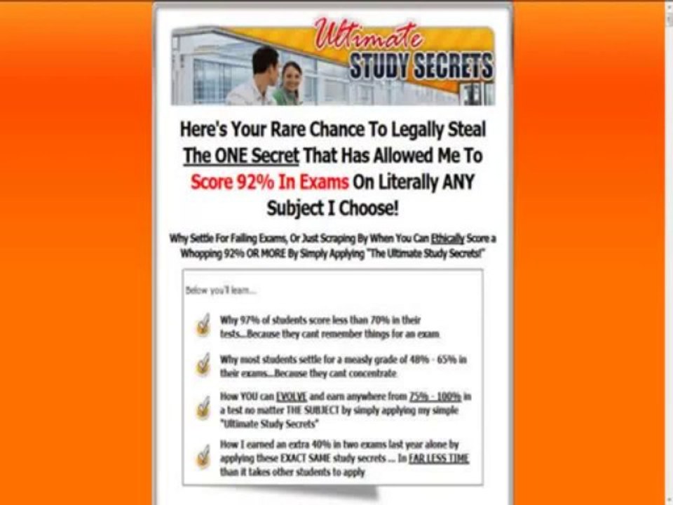 The Ultimate Study Secrets - Guaranteed A+ In Any Exam! Download