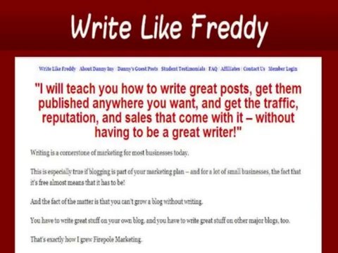 Write Like Freddy = Great Commissions, Conversions, Epc & Aff Support