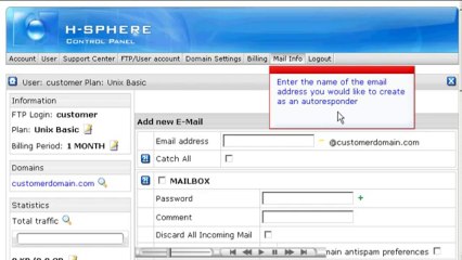 Creating an Autoresponder in H-Sphere - Host Department LLC