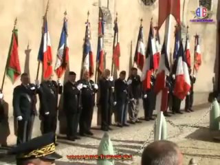 Remise du drapeau AME basse normandie par Monsieur Benoit LEMAIRE Sous-Prefet de Bayeux