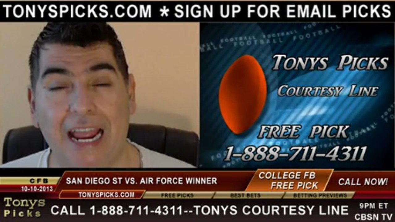 Air Force Falcons vs. San Diego St Aztecs Pick Prediction NCAA College Football Odds Preview 10-10-2013