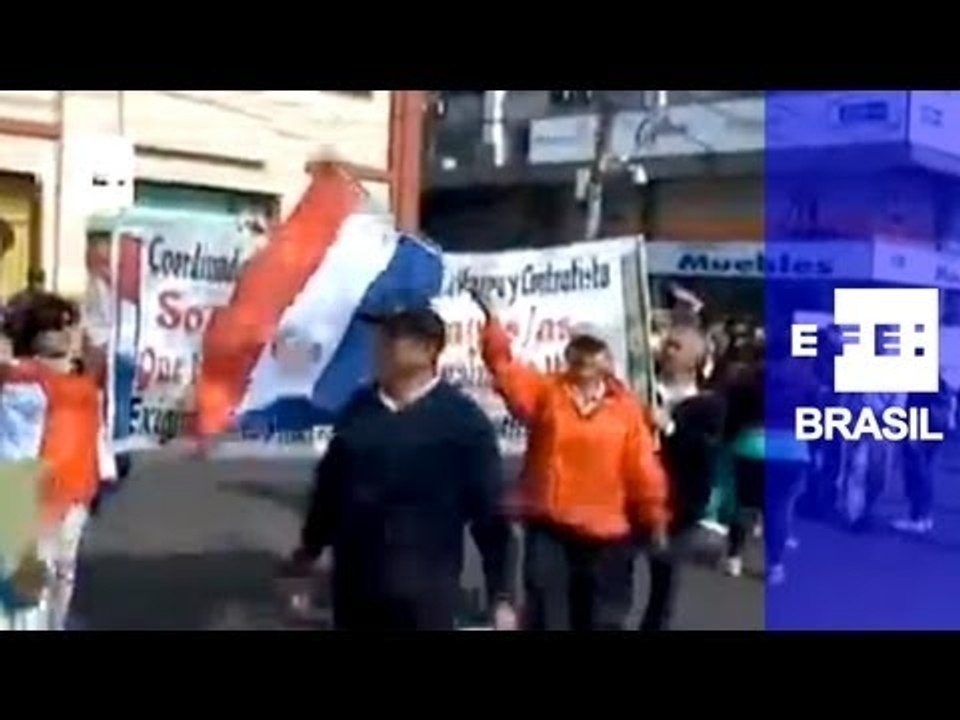 Entidades sociais fazem protestos em Assunção para cobrar atenção do governo