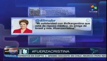 Presidentes latinoamericanos se solidarizan con Cristina Fernández