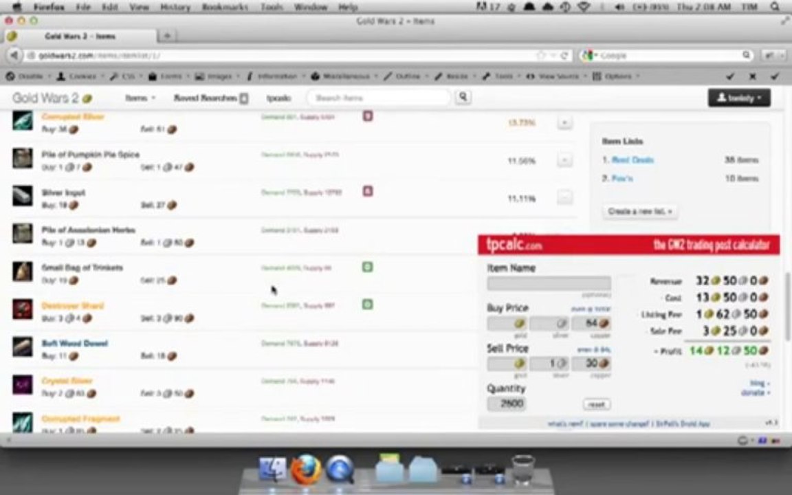 Gold Wars 2 - Guild Wars 2 Gold Investing Tool