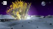 El choque de un meteorito provoca un gran destello en la superficie lunar