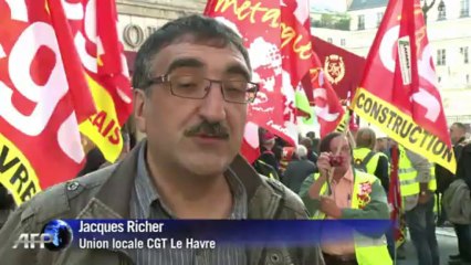 Retraites: rassemblement de la CGT près de l'Assemblée