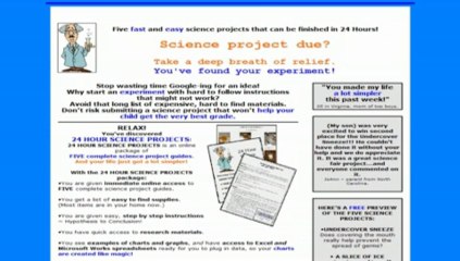 24 hour science projects