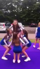 Cheerleading towers tigers show and go to prep, cradle