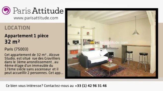 Appartement Alcove Studio à louer - Arts et Métier, Paris - Ref. 6372