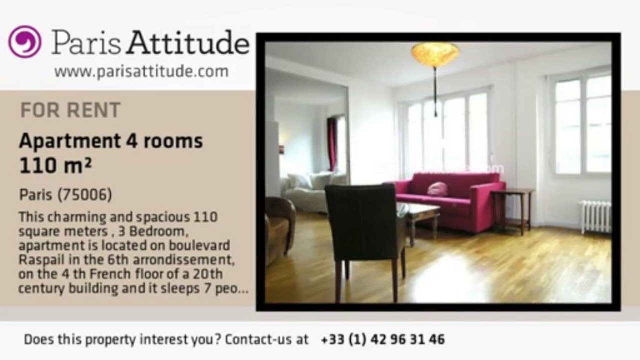 3 Bedroom Apartment for rent - St Placide, Paris - Ref. 7635