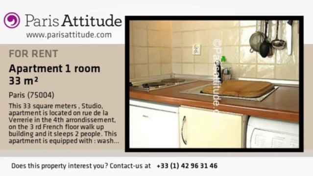 Studio Apartment for rent - Hôtel de Ville, Paris - Ref. 573