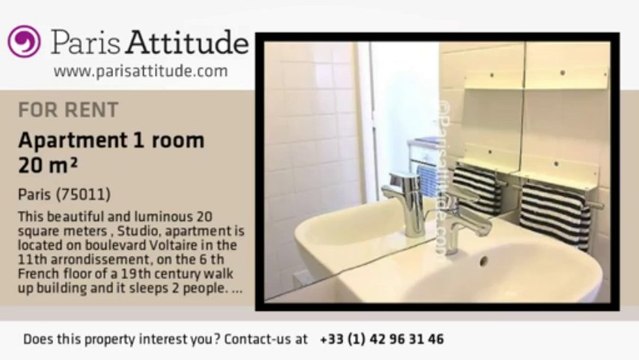 Studio Apartment for rent - Voltaire, Paris - Ref. 7415