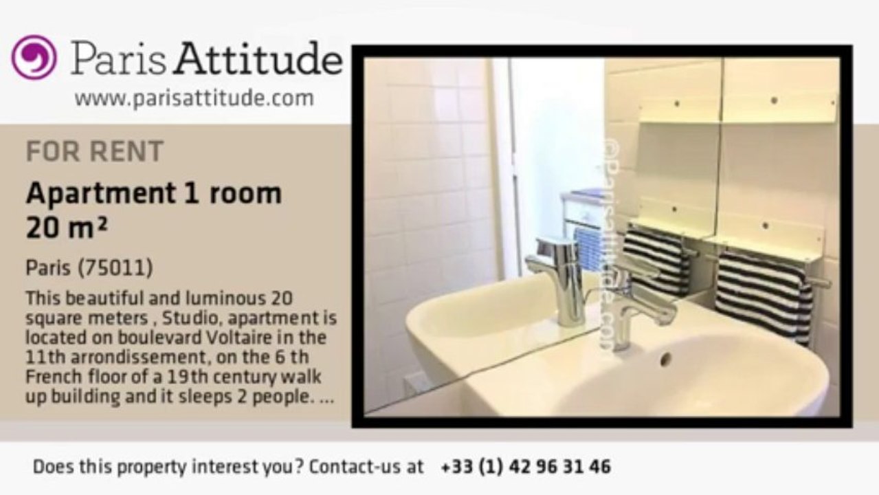 Studio Apartment for rent - Voltaire, Paris - Ref. 7415