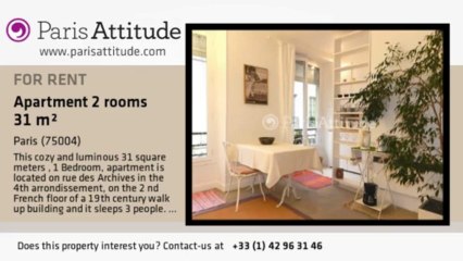 1 Bedroom Apartment for rent - Centre George Pompidou, Paris - Ref. 1648