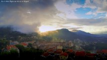 Chronophotographie sur les hauteurs de la ville de Sartene en Corse du Sud Corsica Timelapse