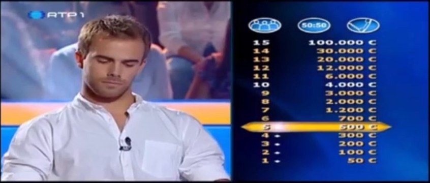 FAIL: Concorrente erra logo na primeira pergunta do Quem Quer Ser Milionário