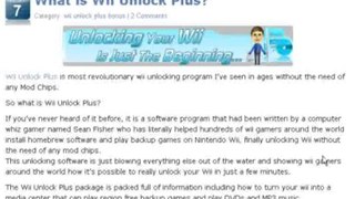 Wii Unlock Plus - How to unlock your wii.