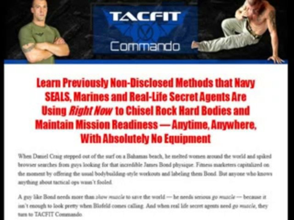Tacfit Commando EBook | Tacfit Commando DVD | Tacfit Commando Manual