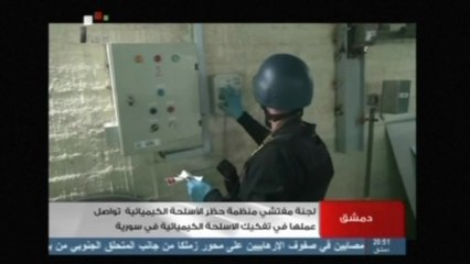 Syrian TV airs footage of disarmament efforts