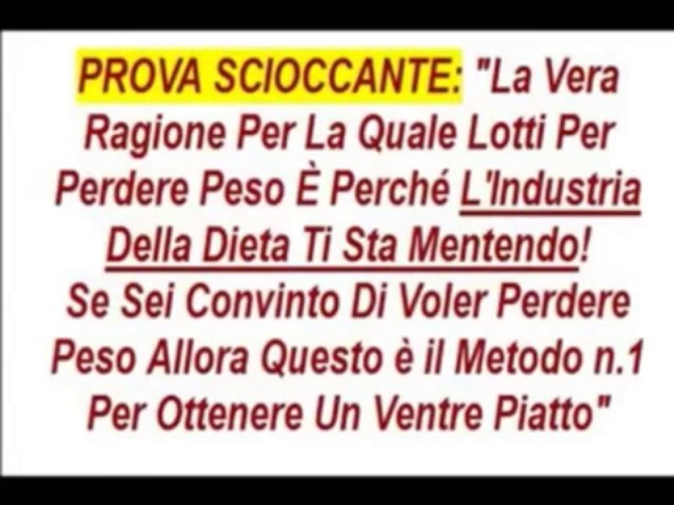 Dimagrire Senza Dieta / Dieta Addio / Incredibile Prodotto Su Dimagrire Senza Dieta