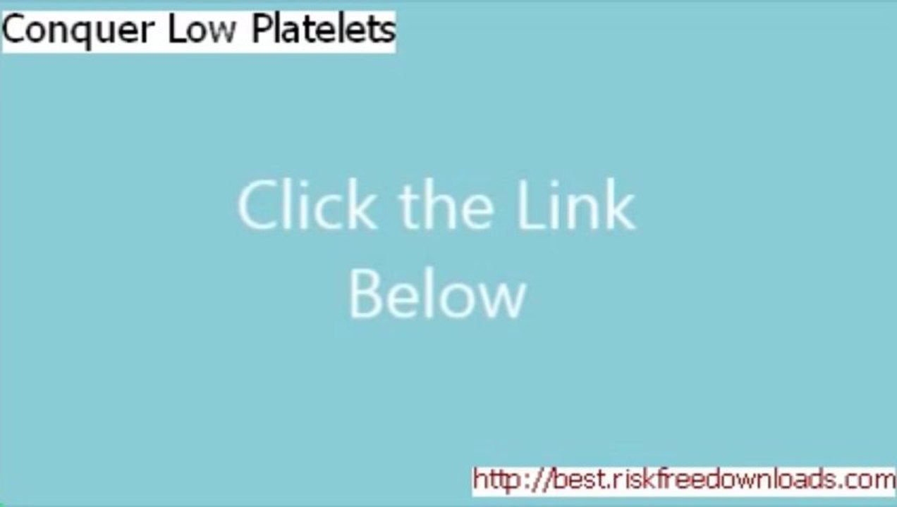 Conquer Low Platelets Book - Conquer Low Platelets Pdf