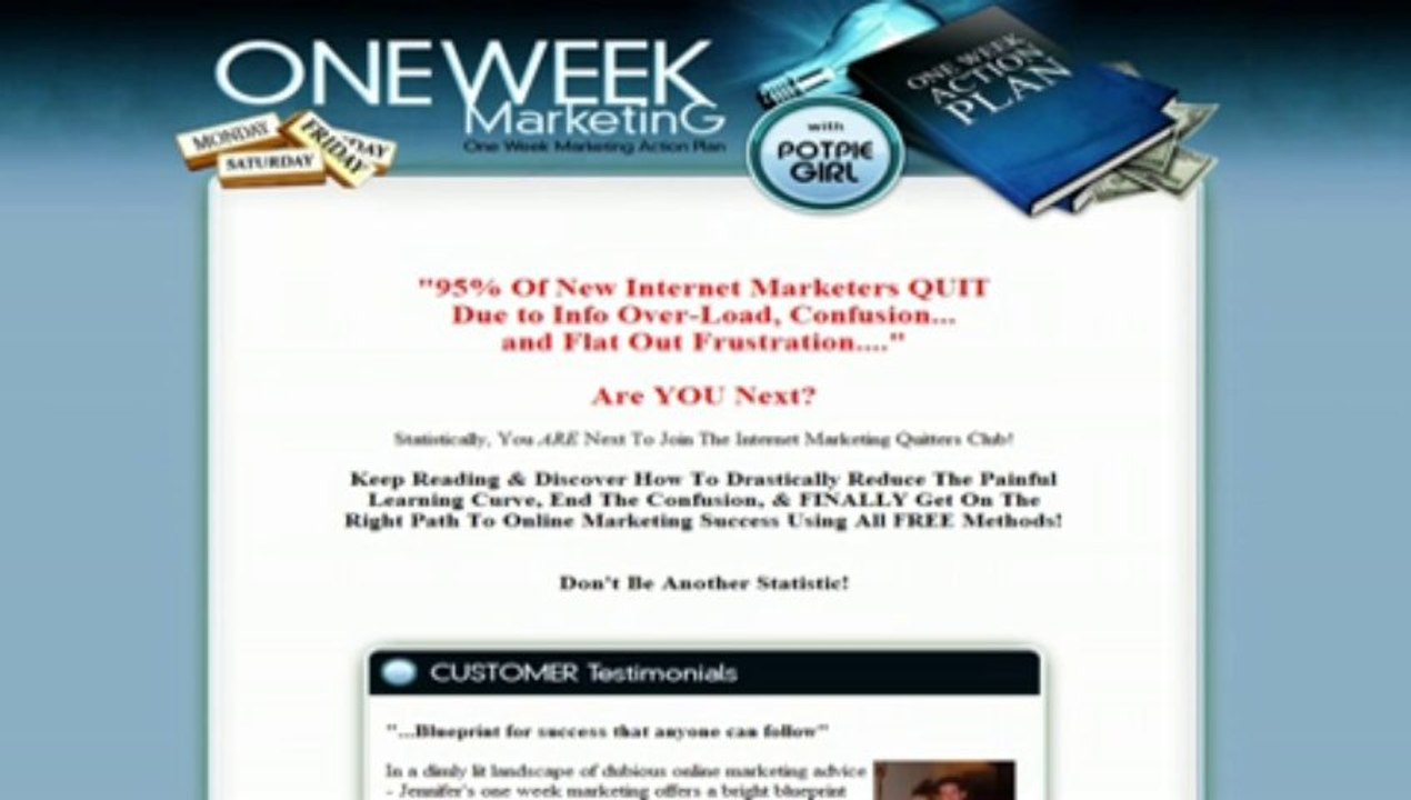 one week marketing