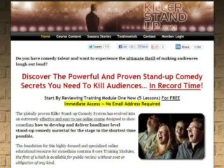 Killer Stand-up Online Course-Used By The Funniest Pro.