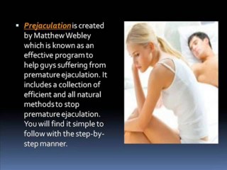 Prejaculation Review - Health Review Center