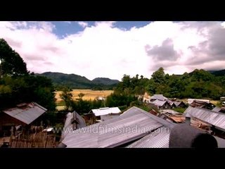 Bird's eye view of Tajang Village: In Ziro Valley