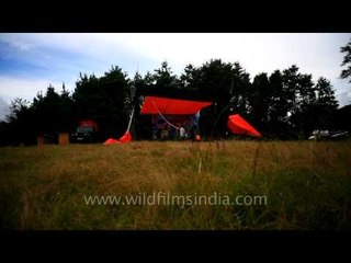 Preparing the Donyi Stage: At Ziro Music festival