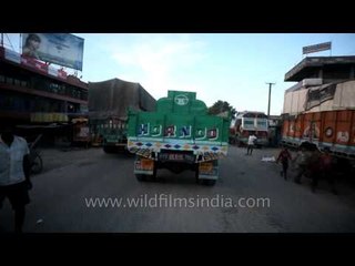 Through the regular 'truck traffic' at Tezpur: Enroute Ziro