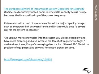 Unreliable renewable energy is hitting quality