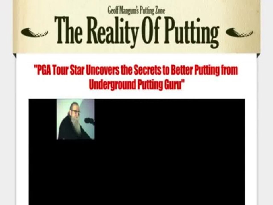 Golf Video  The Reality Of Putting