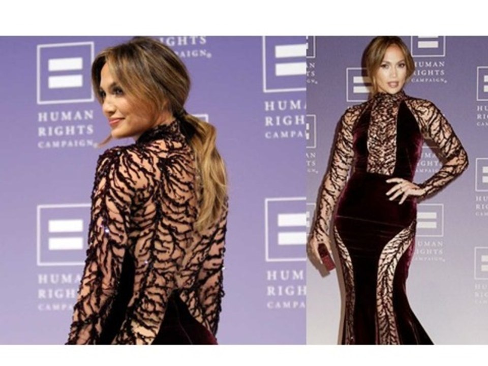 Jennifer Lopez Revealing Lacy Black Gown Sizzles At Honourary Award Night - Hot Or Not ?