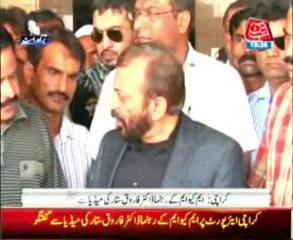 Farooq Sattar talks to media