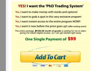 Phd Trading System  75% Commission! Thats $72 75 For Affiliates!