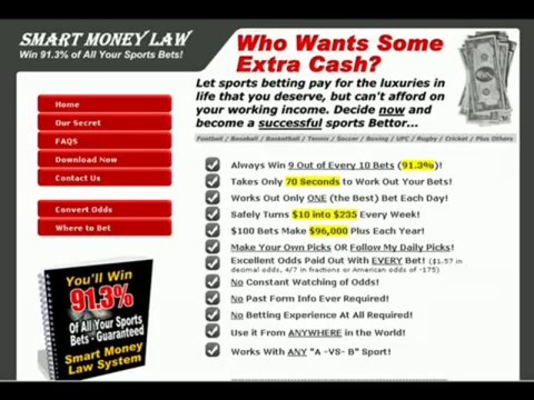 sports betting method the Smart Money Law System - an instant success