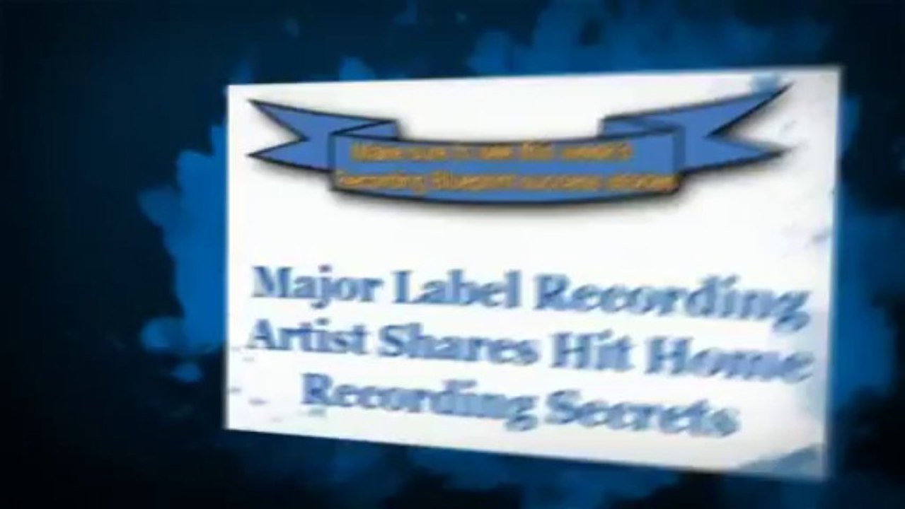 Easy Home Recording Blueprint