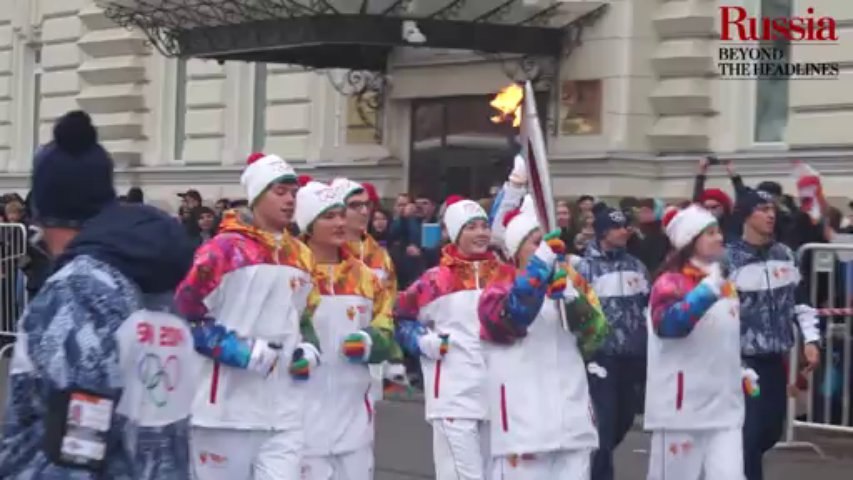 La flamme olympique est arrivée à Moscou
