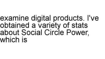 Social Circle Power Review