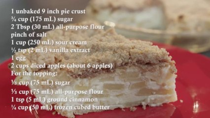 Sour Cream Apple Pie Crumble Recipe