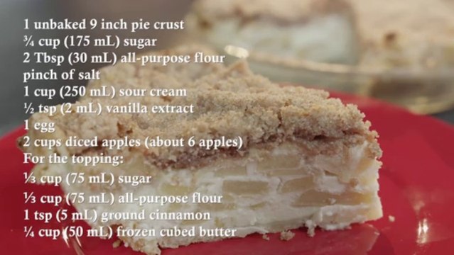 Sour Cream Apple Pie Crumble Recipe