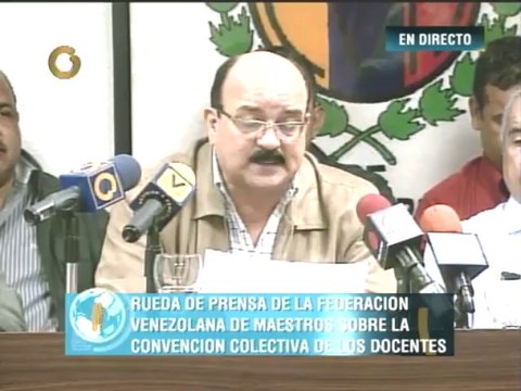 Federación Venezolana de Maestros anuncia firma de contrato colectivo con 98% de incremento salarial