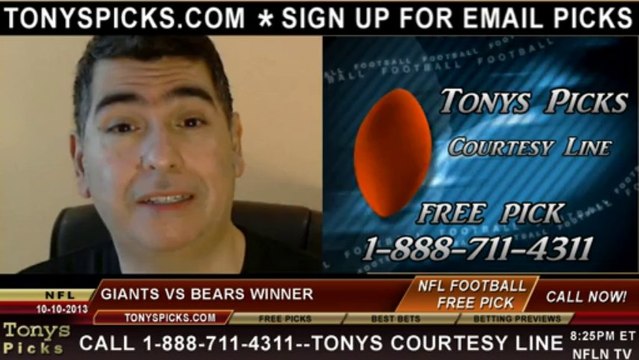 Chicago Bears vs. New York Giants Pick Prediction NFL Pro Football Odds Preview 10-10-2013