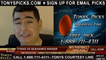 Seattle Seahawks vs. Tennessee Titans Pick Prediction NFL Pro Football Odds Preview 10-13-2013